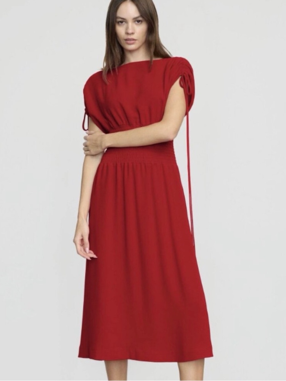 Modern Citizen Ayumi Gathered Shoulder Dress
